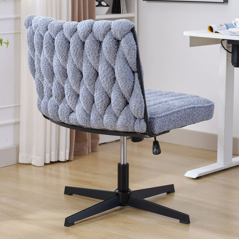 Armless Office Desk Chair No Wheels