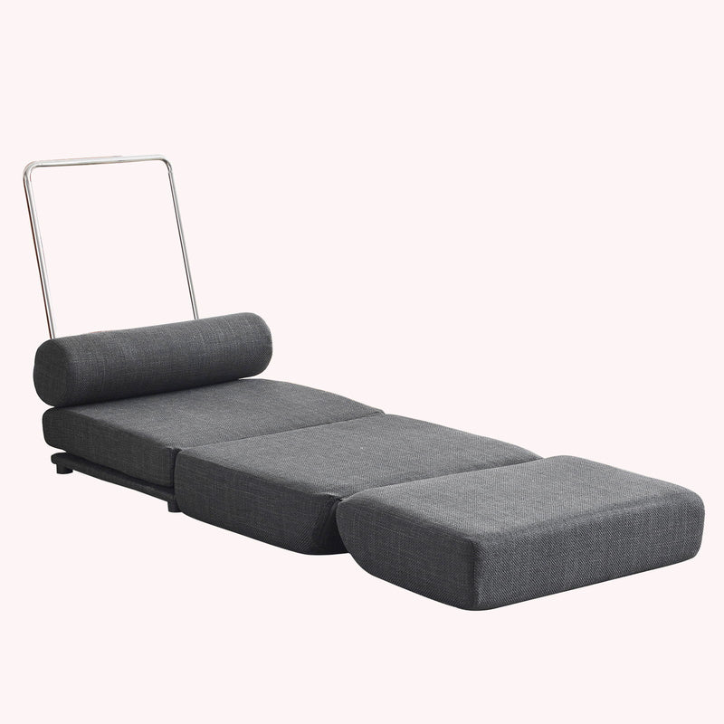 Single Sofa Chair Foldable Single Sofa Bed With Pillow, Portable Foldable Sofa Bed, Leisure Sofa Chair, Easy To Store, Made Of Breathable And Wearable Linen