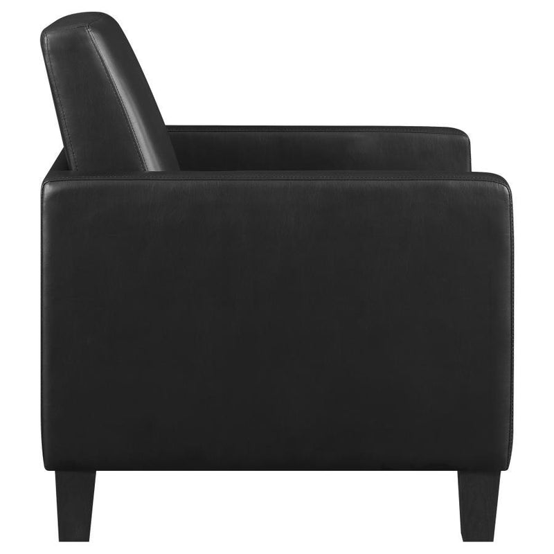 Julio - Upholstered Accent Chair With Track Arms - Black