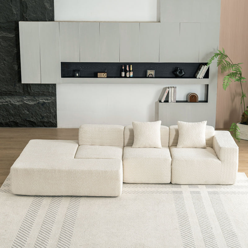 Sectional Sofa Full-Compressed Sofa Couch Free-Combined Sofa For Living Room