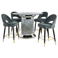 Ellie - Mirrored Counter Height Dining Table Set