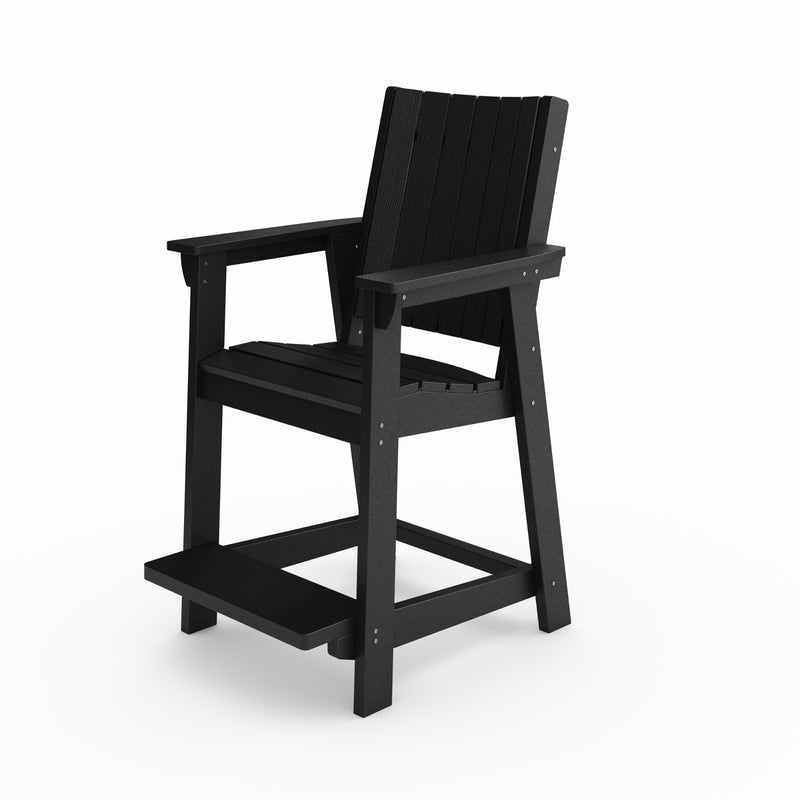 Modern Counter Chair Sleek HDPE Poly Lumber For Dining, Patio, And Garden Comfort