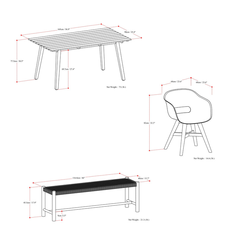 Kona - 6 Piece Outdoor Dining Set