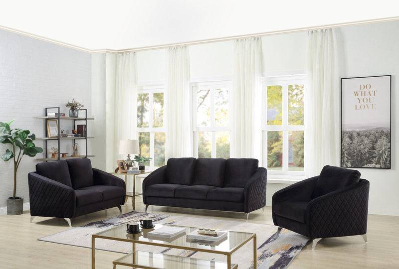 Sofia - Velvet Fabric Living Room Set