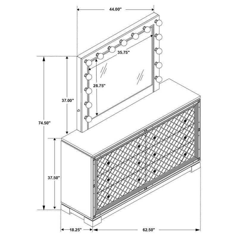 Eleanor - 6-Drawer Dresser With Mirror