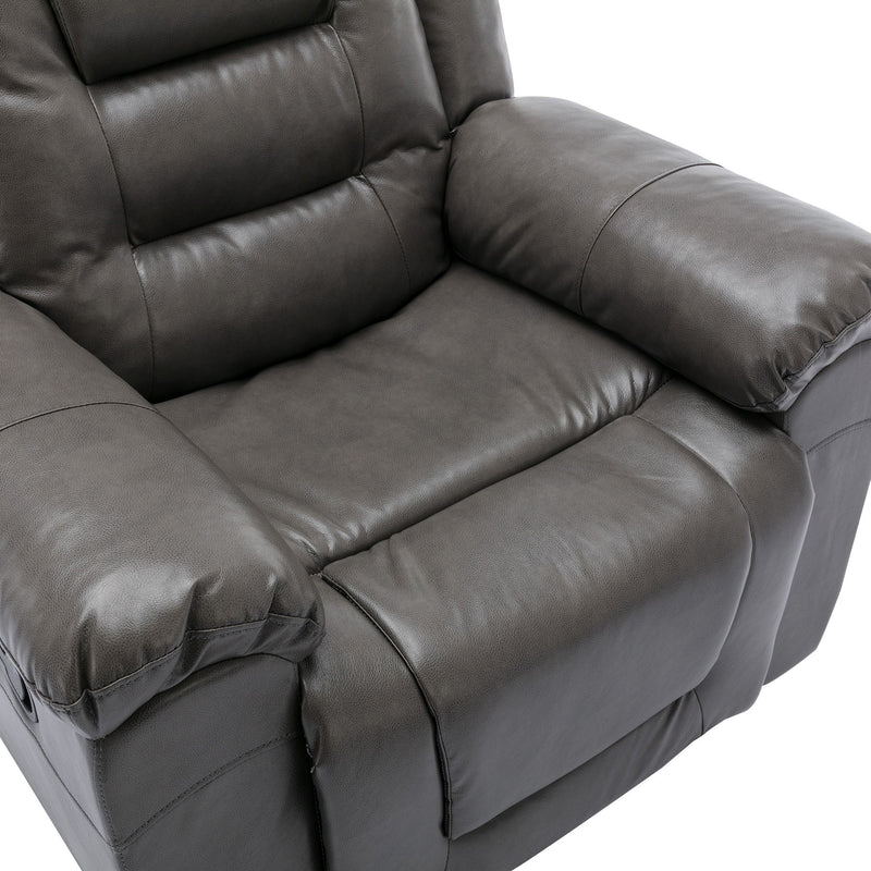 3 Seater Home Theater Recliner Manual Recliner Chair With Two Built-In Cup Holders For Living Room