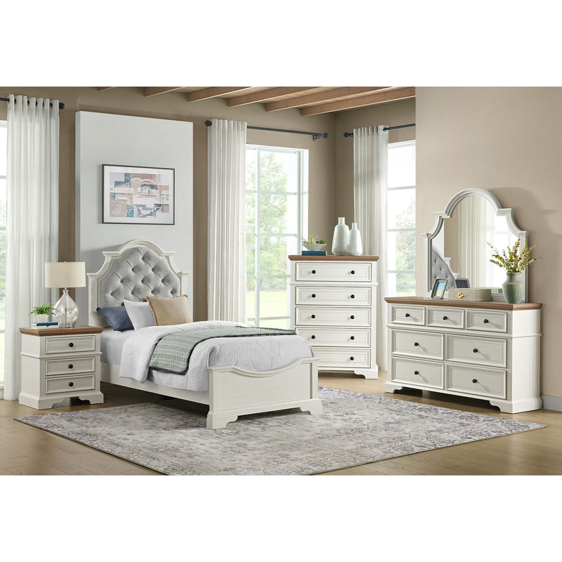 Eastwood - Youth 3-Drawer Nightstand - Brown And White