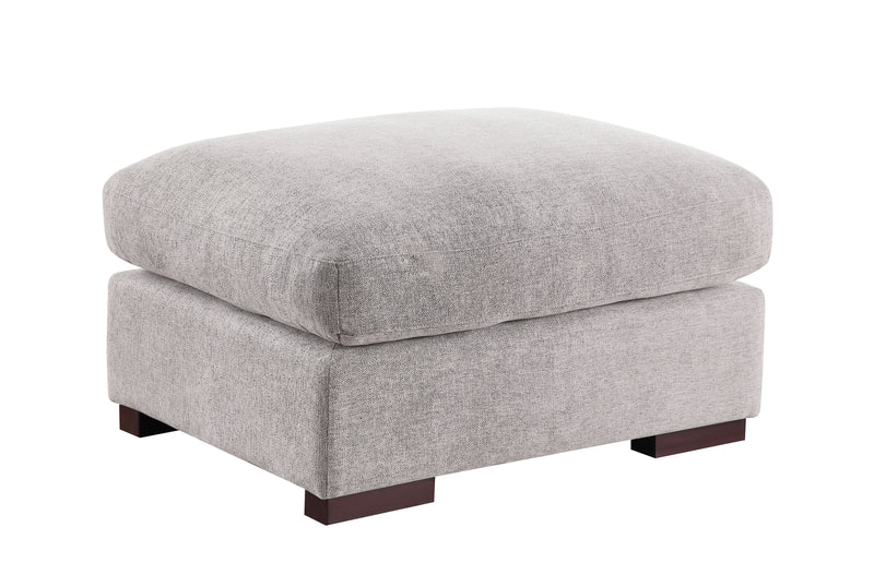 Tatman - Linen Blend Sectional With 2 Ottomans