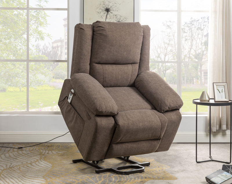 Electric Power Recliner Chair With Massage For Elderly, Remote Control Multi-Function Lifting, Timing, Cushion Heating Chair With Side Pocket