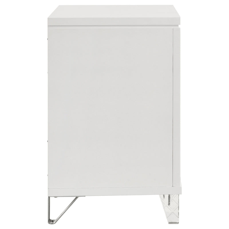 Marmore - 2-Drawer Nightstand Bedside Table - White