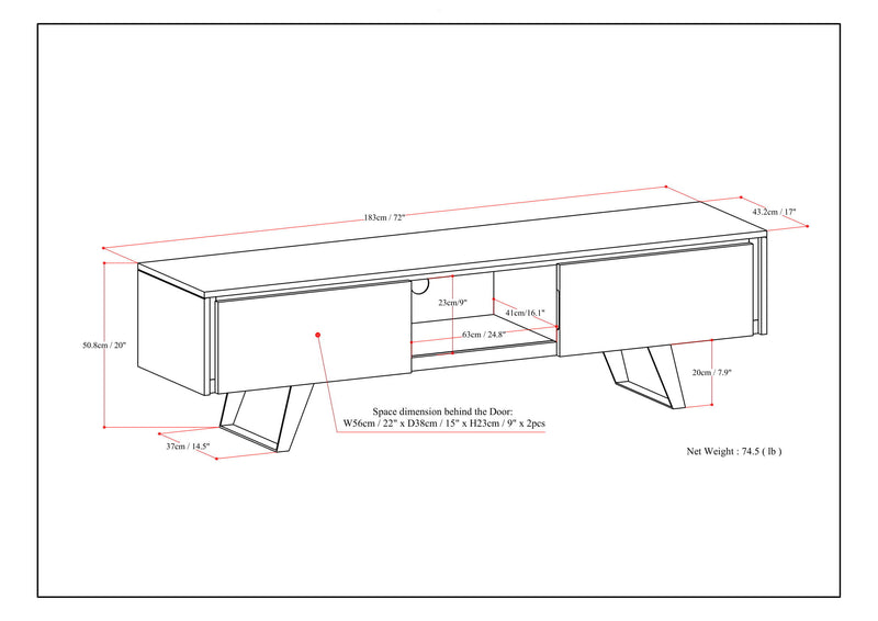 Lowry - 72" TV Media Stand