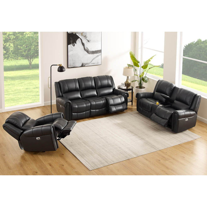 Marco - Power Zero Gravity Reclining Loveseat With Console - Black