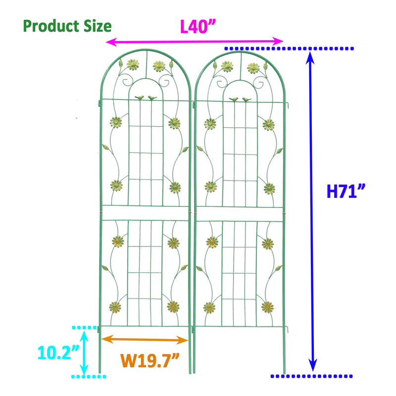 Metal Garden Trellis Rustproof Trellis For Climbing Plant Outdoor Flower Support