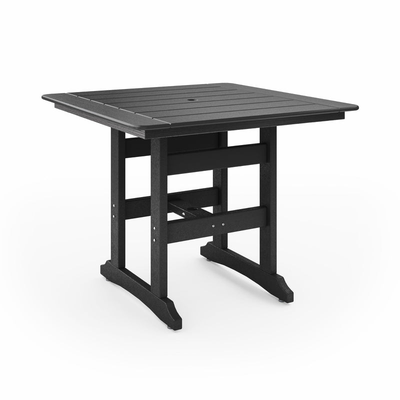 Square Counter Height Table Spacious HDPE Poly Lumber For Dining, Patio, And Garden Gatherings