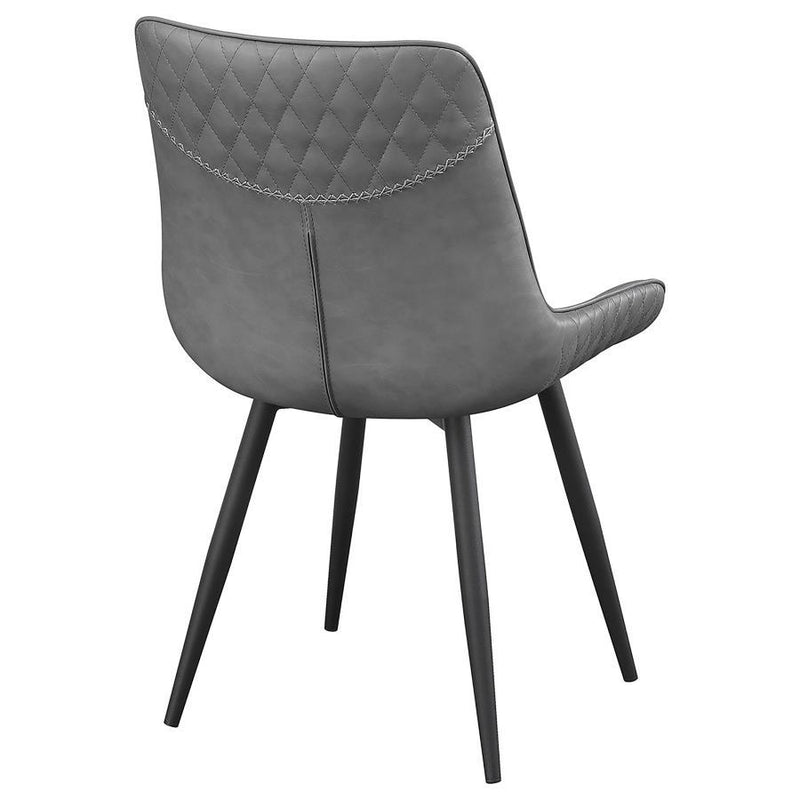 Brassie - Upholstered Swivel Dining Side Chair (Set of 2) - Gray