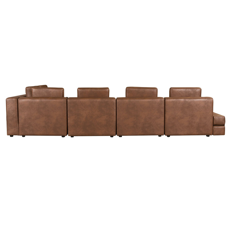 Modular Sectional Sofa Corner Sofa Chaise Lounge With Movable Ottoman For Living Room