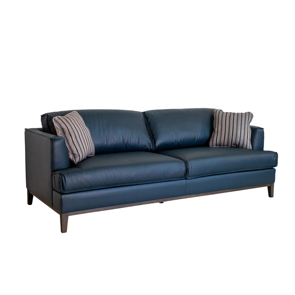 Aspen - Top Grain Leather Sofa - Blue