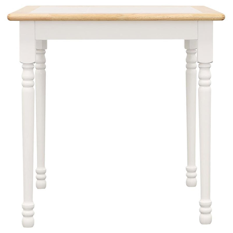 Carlene - Square Wood Tile Top Dining Table - White