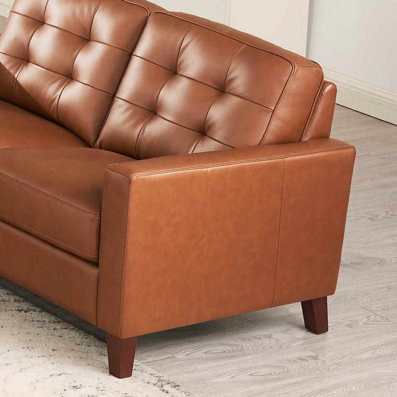 Aiden - Leather Sofa - Brown