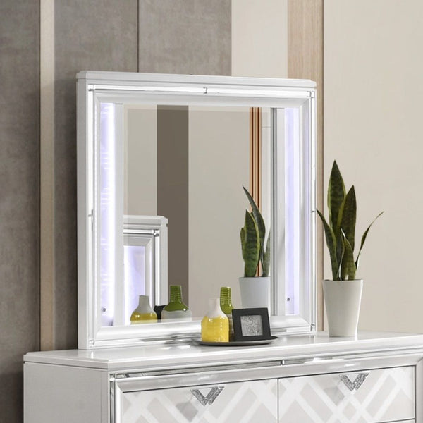 Skylar - Accent Mirror With Led - White