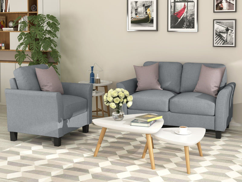 Living Room Furniture Armrest Single Sofa And Loveseat Sofa