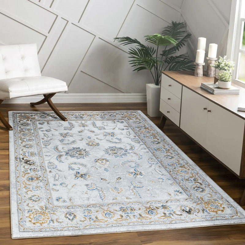 Legacy - 2'7" X 7' Area Rug, Polypropylene - Multi / White