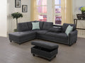 Alger - 98" Wide Left Hand Facing Sofa & Chaise With Ottoman