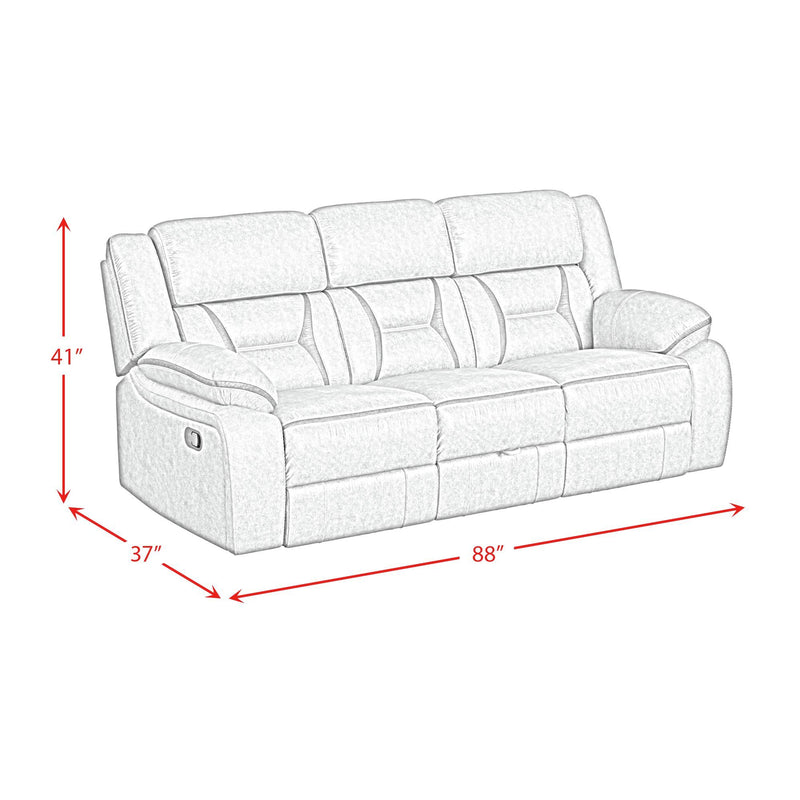 Engage - Motion Sofa With DDT, Drawer And PWS - Corral Gray