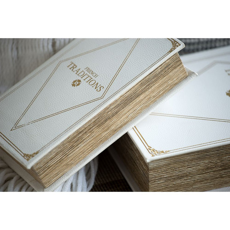 Book Boxes (Set of 2) - White / Gold