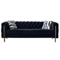 Chesterfield - Modern Tufted Velvet Living Room Sofa, 84.25''W Couch