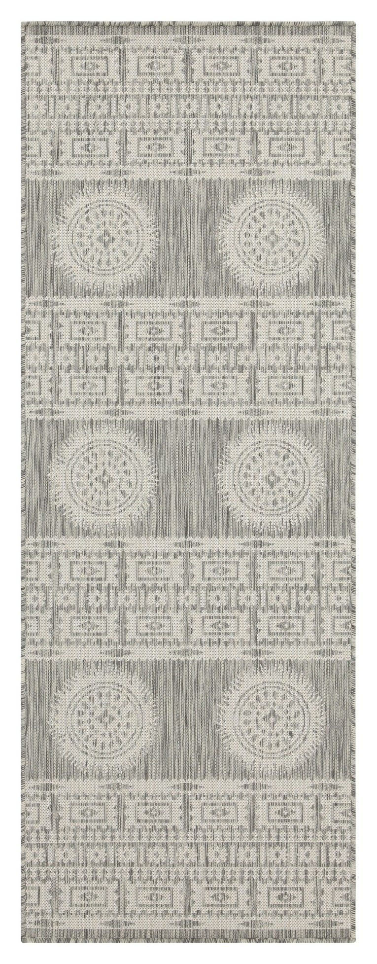 Sunshine - 2'7" X 7'3" Indoor / Outdoor Area Rug - Silver