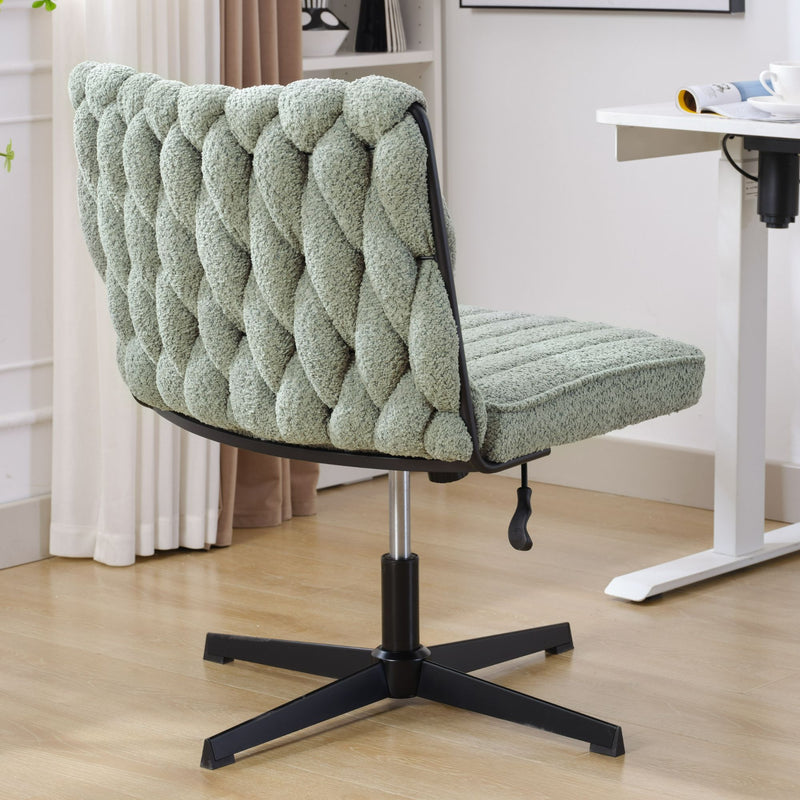 Armless Office Desk Chair No Wheels