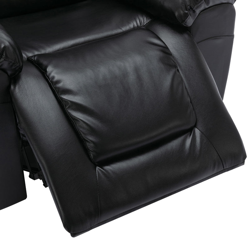 3 Seater Home Theater Recliner Manual Recliner Chair With Two Built-In Cup Holders For Living Room