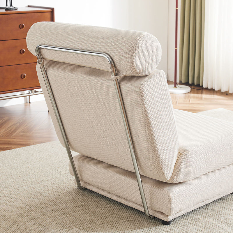 Single Sofa Chair Foldable Single Sofa Bed With Pillow, Portable Foldable Sofa Bed, Leisure Sofa Chair, Easy To Store, Made Of Breathable And Wearable Linen