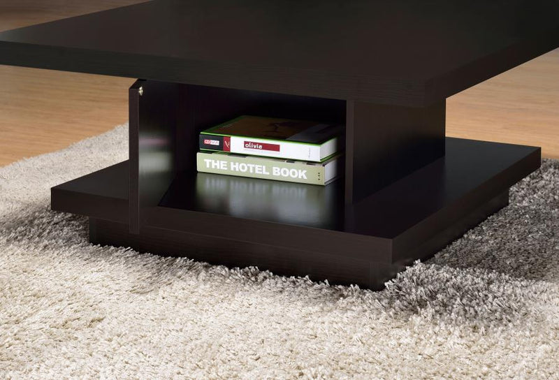 Reston - Square Engineered Wood Coffee Table - Cappuccino