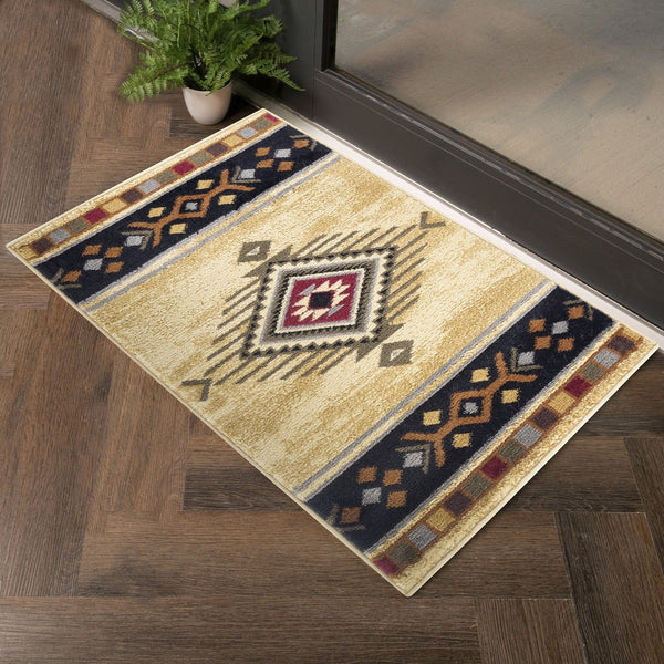 Tribes - 2' X 3' Southwest Area Rug - Cream / Polyester