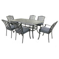 Rectangular Aluminum Dining Set With Cushions