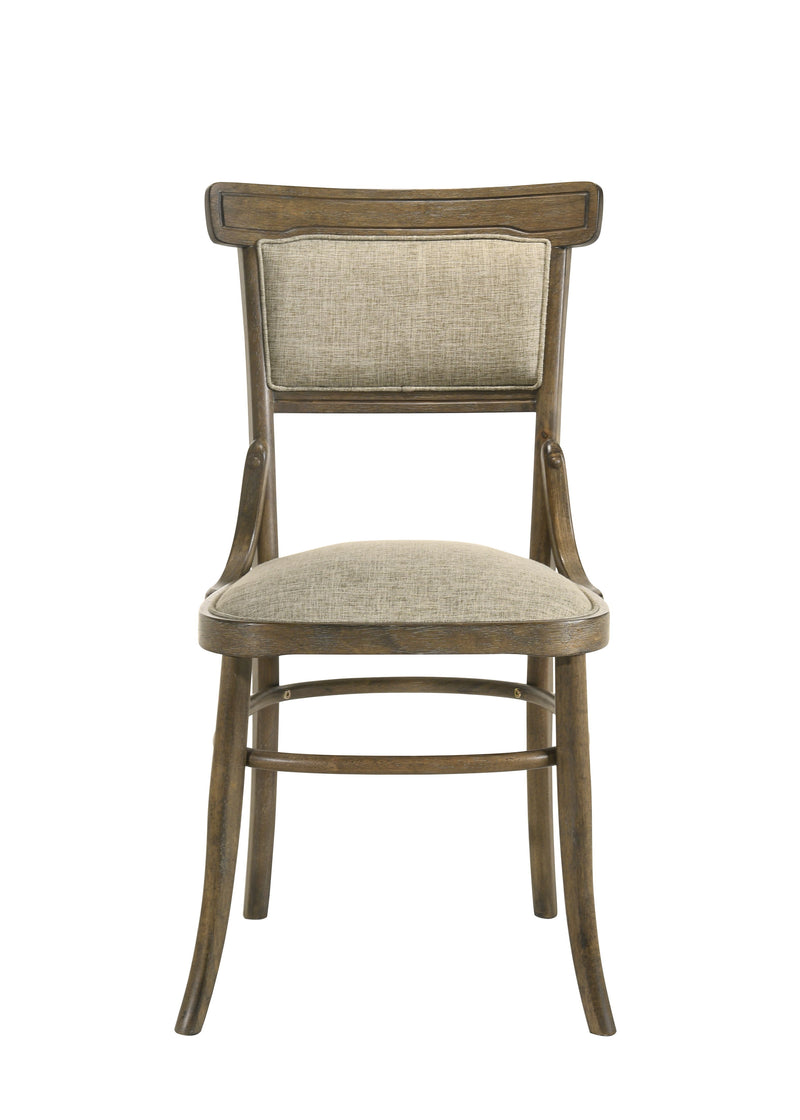 Bistro - 19" Wide Contemporary Fabric Dining Chair With Cushion (Set of 2) - Vintage Walnut