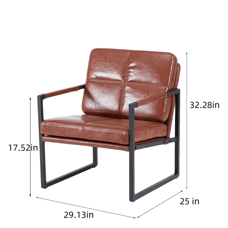 PU Leather Leisure Metal Frame Recliner Chair For Living Room And Bedroom Furniture