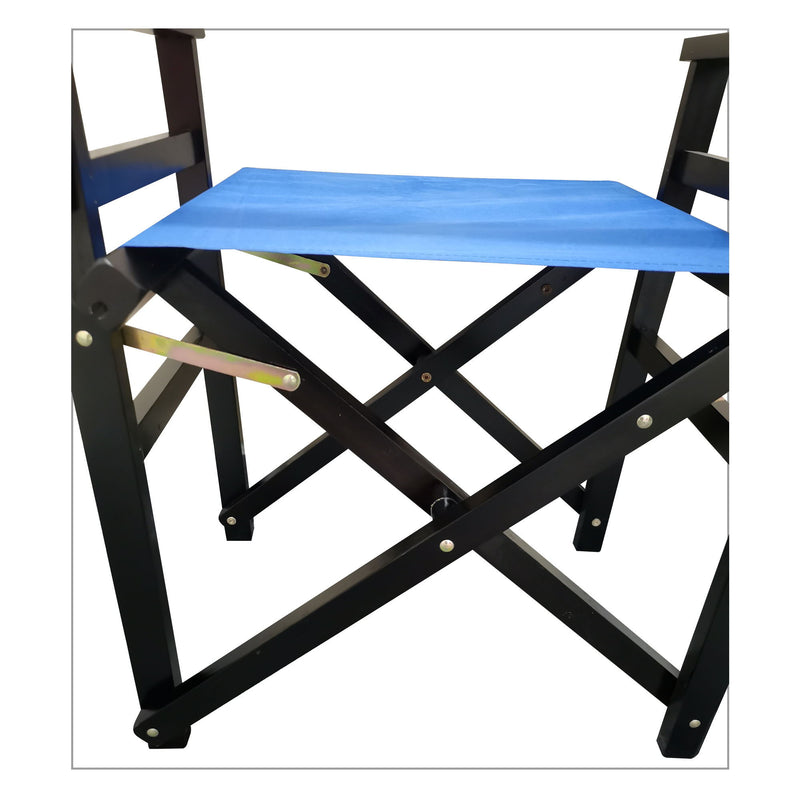 Folding Chair Wooden Director Chair Canvas Folding Chair Folding Chair (Set of 2) - Blue