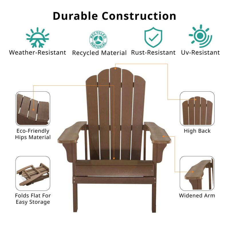 Key West - Outdoor Plastic Wood Adirondack Chair