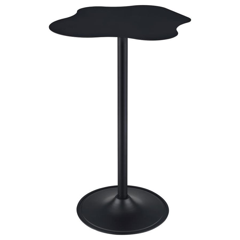 Keanu - Pedestal Cloud-Shaped Top Bar Table - Black