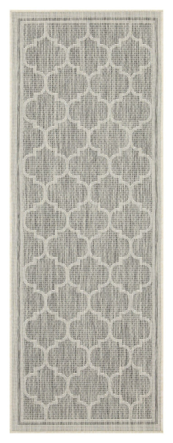 Sunshine - 2'7" X 7'3" Polypropylene Indoor / Outdoor Area Rug - Silver