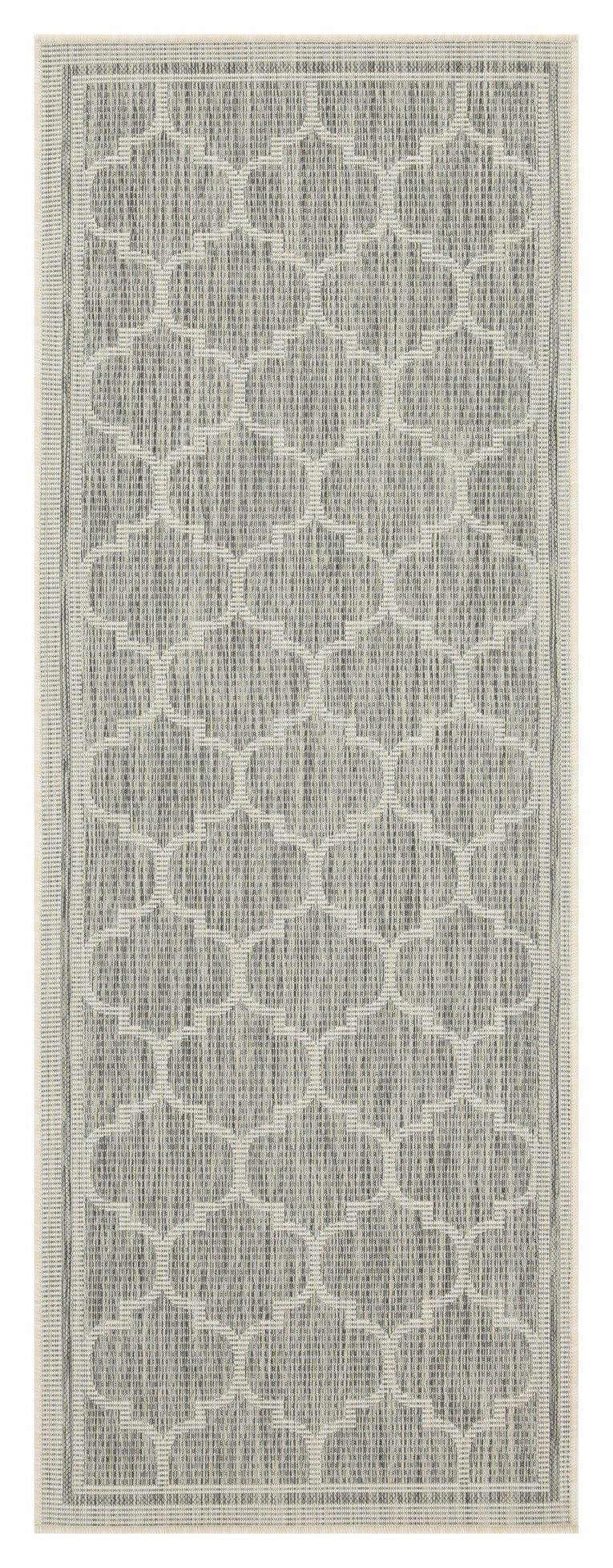 Sunshine - 2'7" X 7'3" Polypropylene Indoor / Outdoor Area Rug - Silver