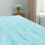 3" Twin Long Gel Plush Memory Foam Cooling Mattress Topper - Multicolor