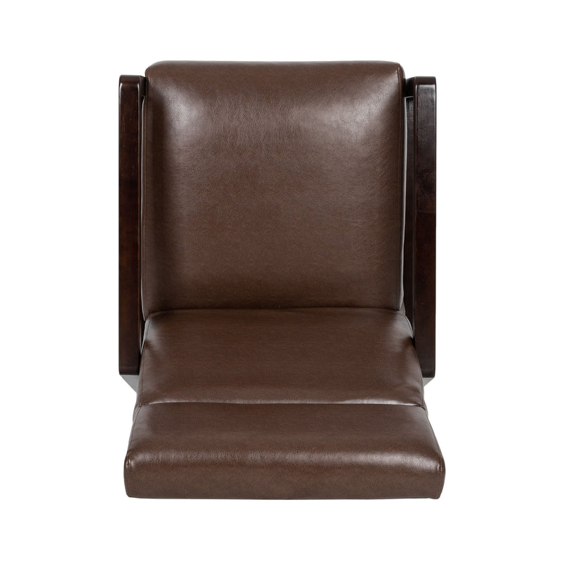 Faux Leather Upholstered Pushback Recliner