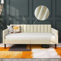 Elena - Boucle Upholstered Daybed, Ribbed Tufted Backrest