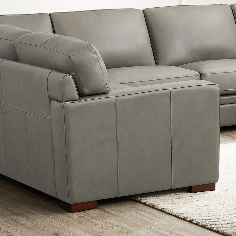 Dillon - Leather Right Chaise Sectional