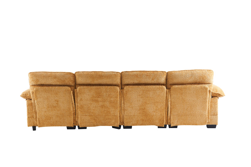 U-Shaped Profile Sofa, Including Two Single Seats And Two Chaise, Modular Sofa, Chenille Sofa