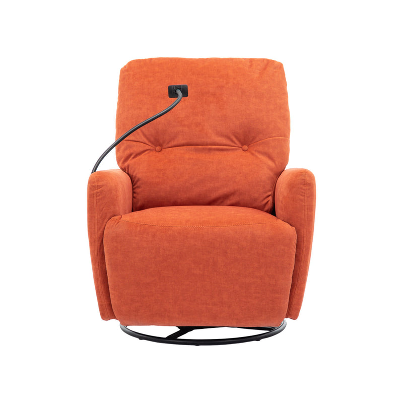 270° Swivel Electric Recliner Home Theater Seating Single Reclining Sofa Rocking Motion Recliner With A Phone Holder For Living Room